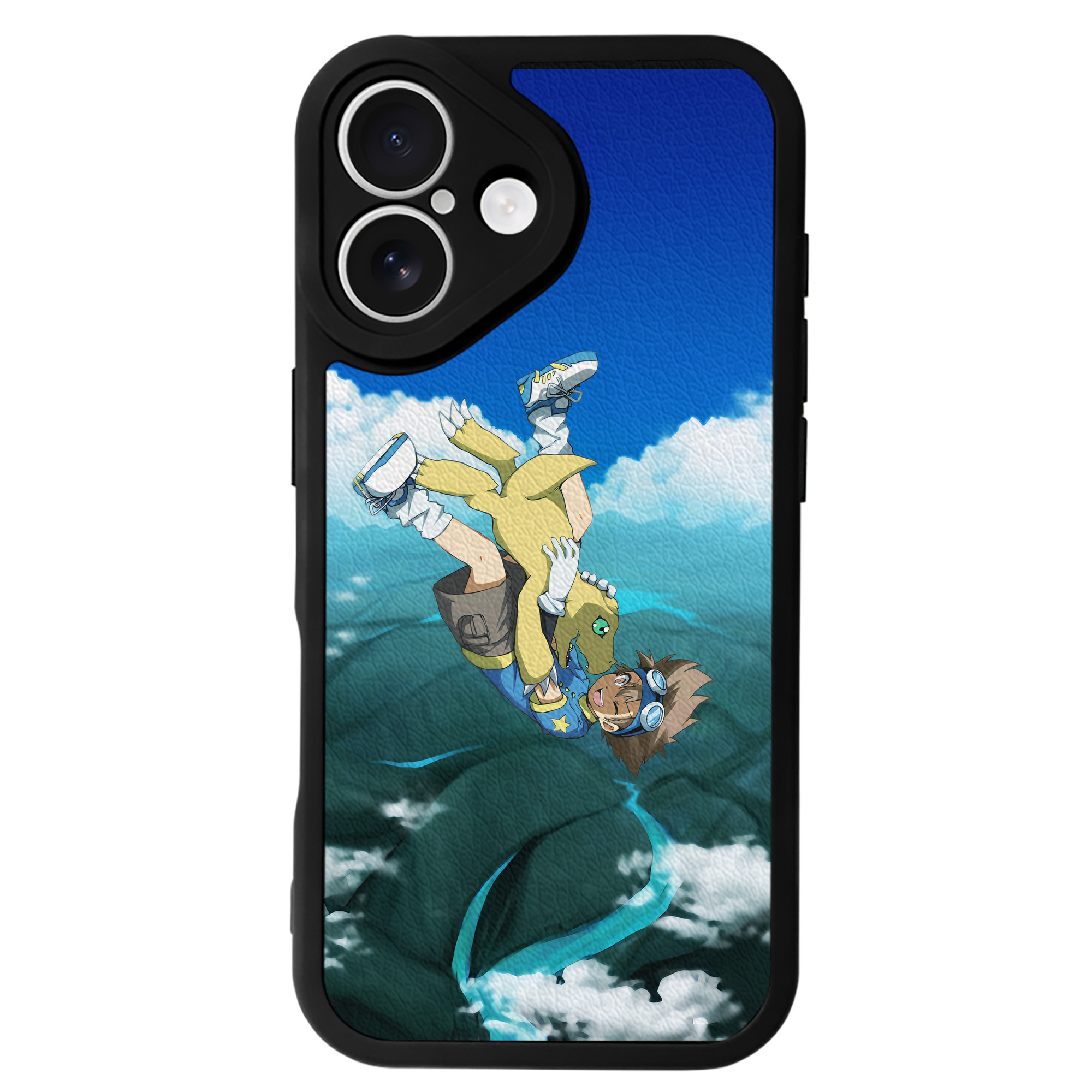 （画像用） Digimon デジタルモンスター/デジモン 【iPhone 16シリーズ対応】シリコンスマホケース（レザー調） 材質：シリコン